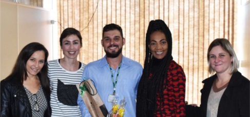 Leila, Mariana, Eduardo, Tânia e Ivete no lançamento da marca